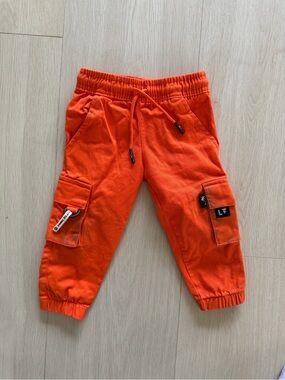 Vans Kids Bright Orange Cargo Jogger Pants